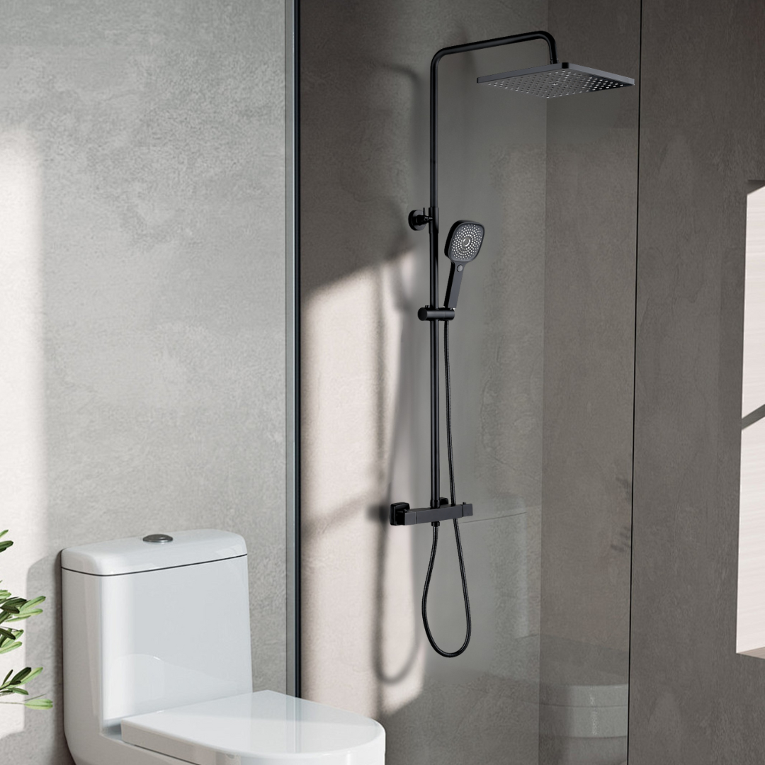 BOFLER Duschsystem Duschset, Regendusche 30cm, Brauseset, Anschluss