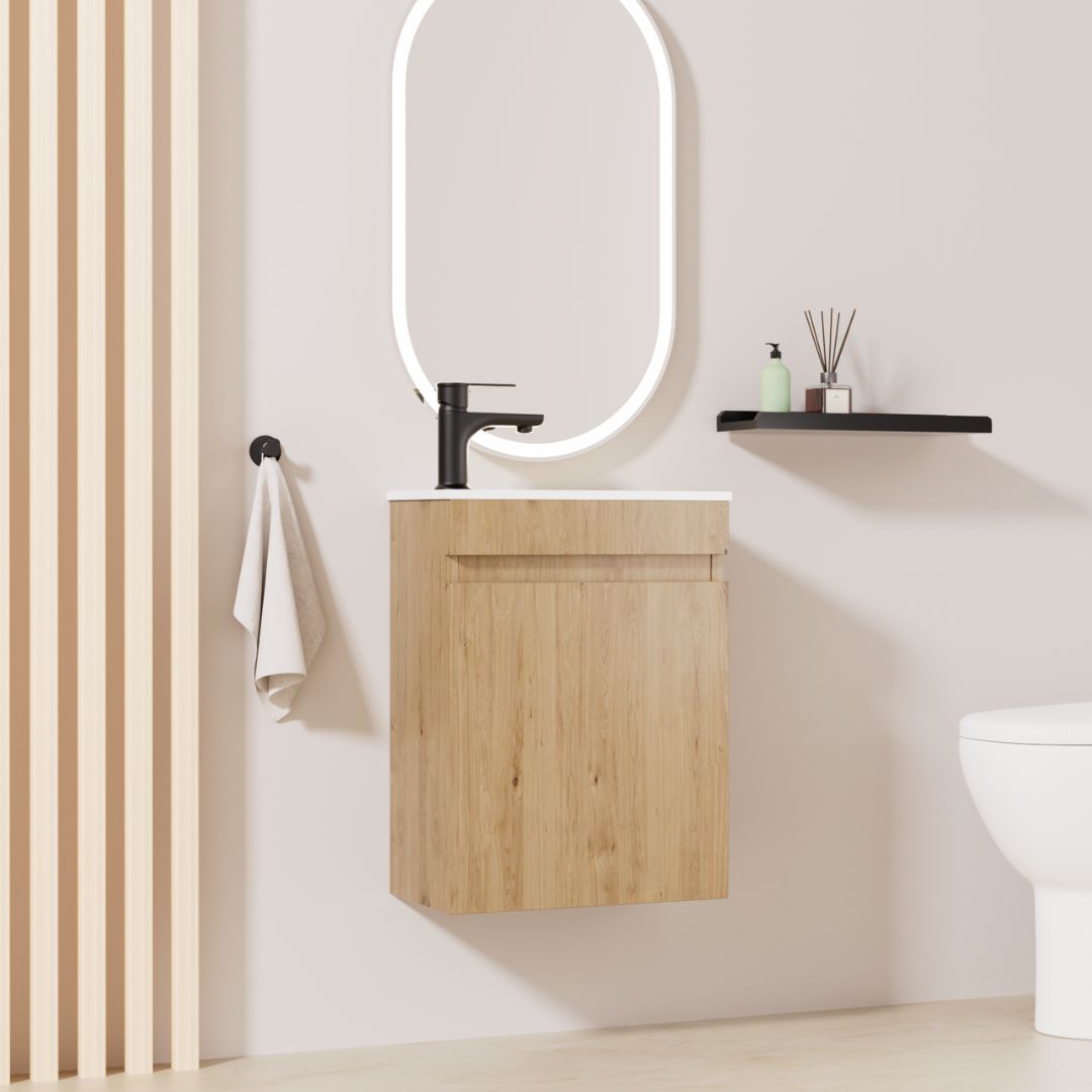 Kometmöbel Gäste-WC Waschtisch Set 40cm Eiche