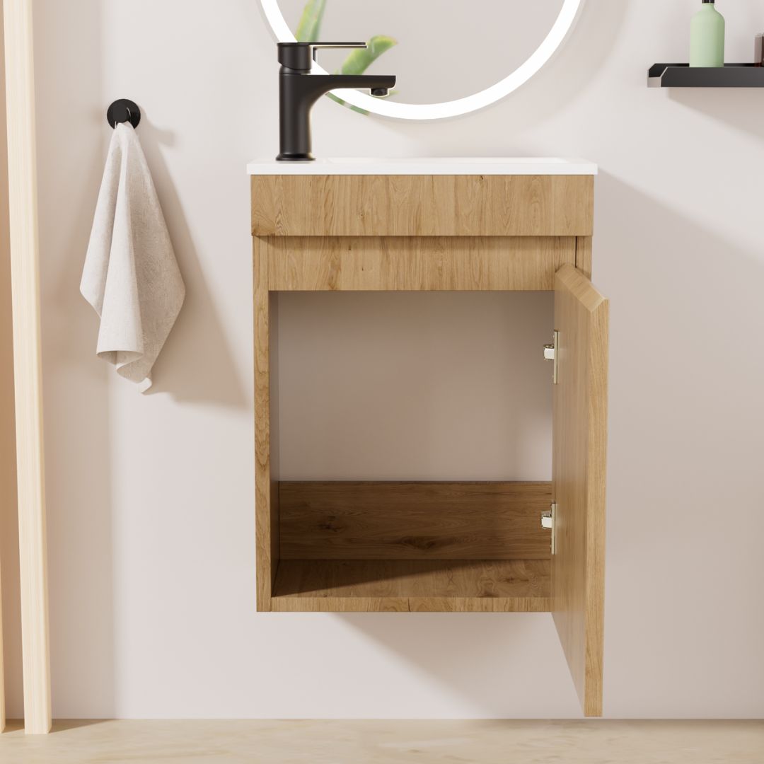 Kometmöbel Gäste-WC Waschtisch Set 40cm Eiche