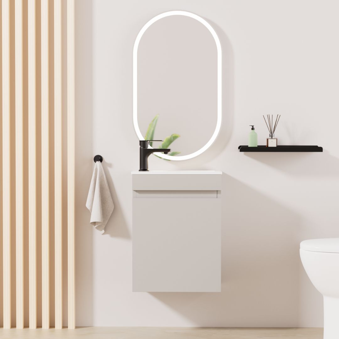 Kometmöbel Gäste-WC Waschtisch Set 40cm Kaschmir