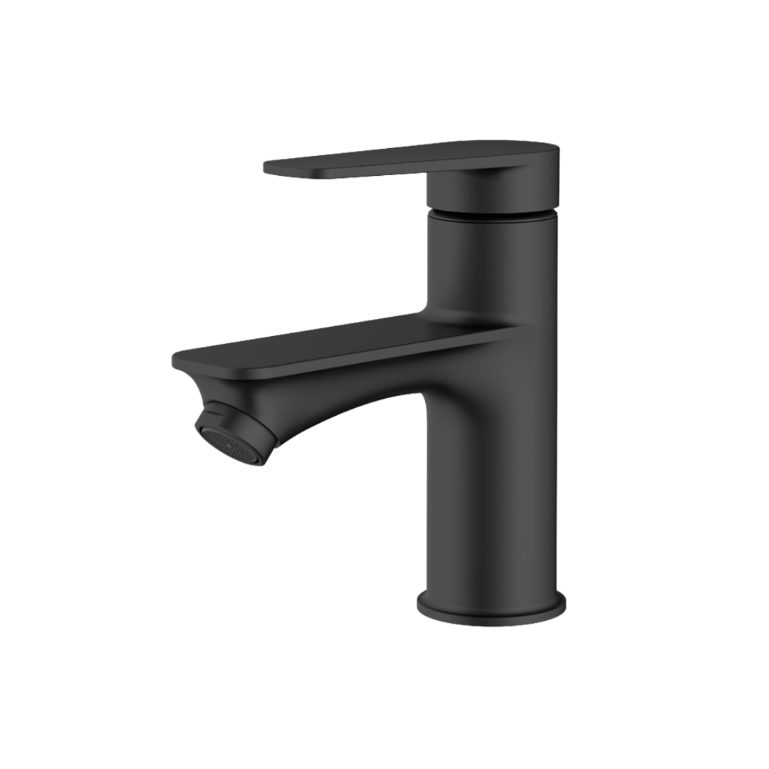 Kometmöbel Gäste-WC Waschtisch Set 40cm Schwarz mit Armatur (Schwarz oder Chrom)