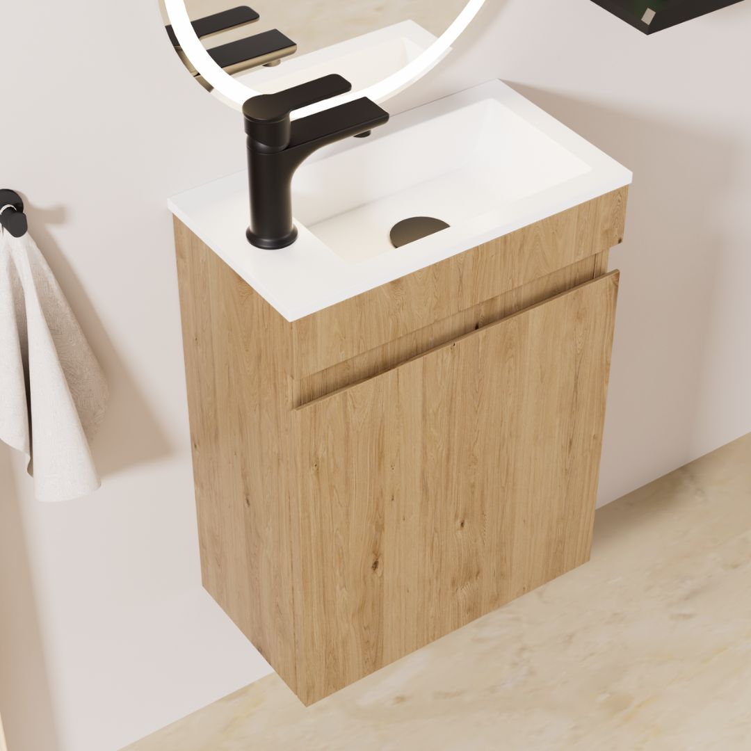 Kometmöbel Gäste-WC Waschtisch Set 40cm Eiche