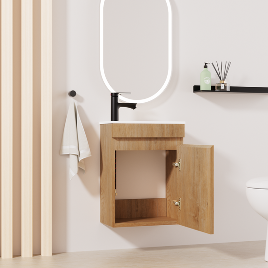MINO Gäste-WC Waschtisch Set 40cm Eiche