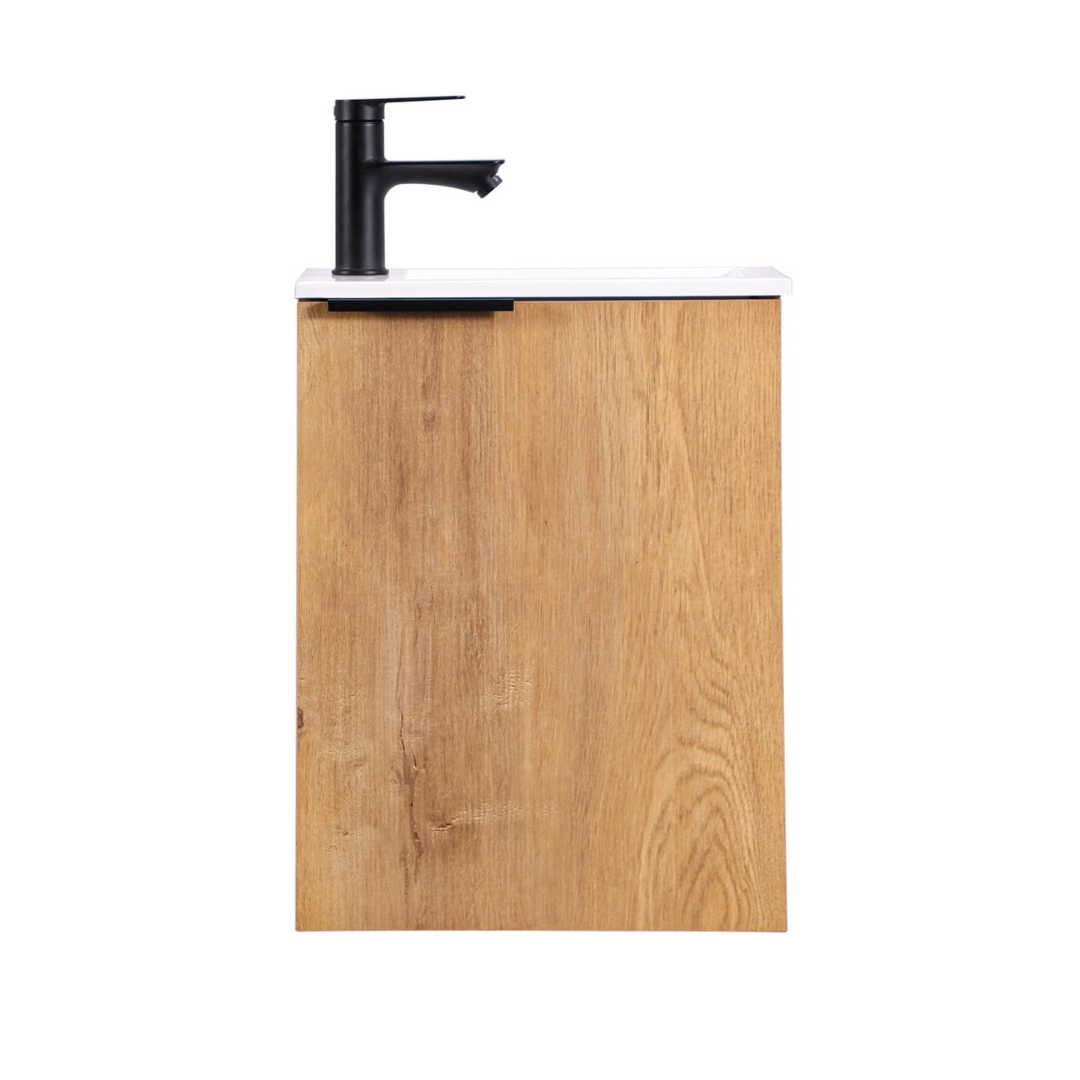 MOLI Gäste-WC Waschtisch Set 40cm Eiche mit Griff