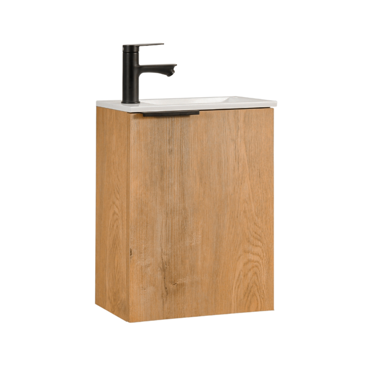 MOLI Gäste-WC Waschtisch Set 40cm Eiche mit Griff