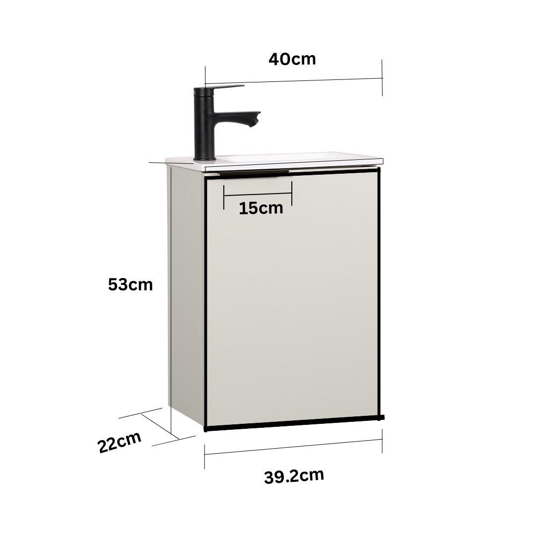 Kometmöbel Guest Bathroom Vanity Set 40cm Oak