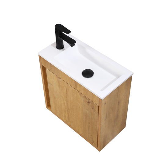 NERO Gäste-WC Waschtisch Set 50cm Eiche