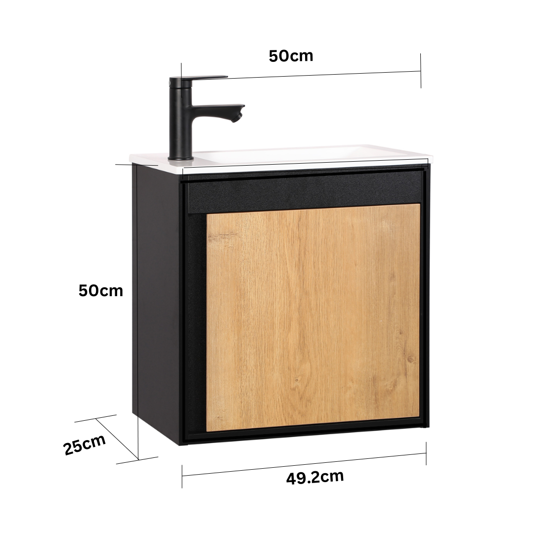Kometmöbel Guest Bathroom Vanity Set 40cm Oak