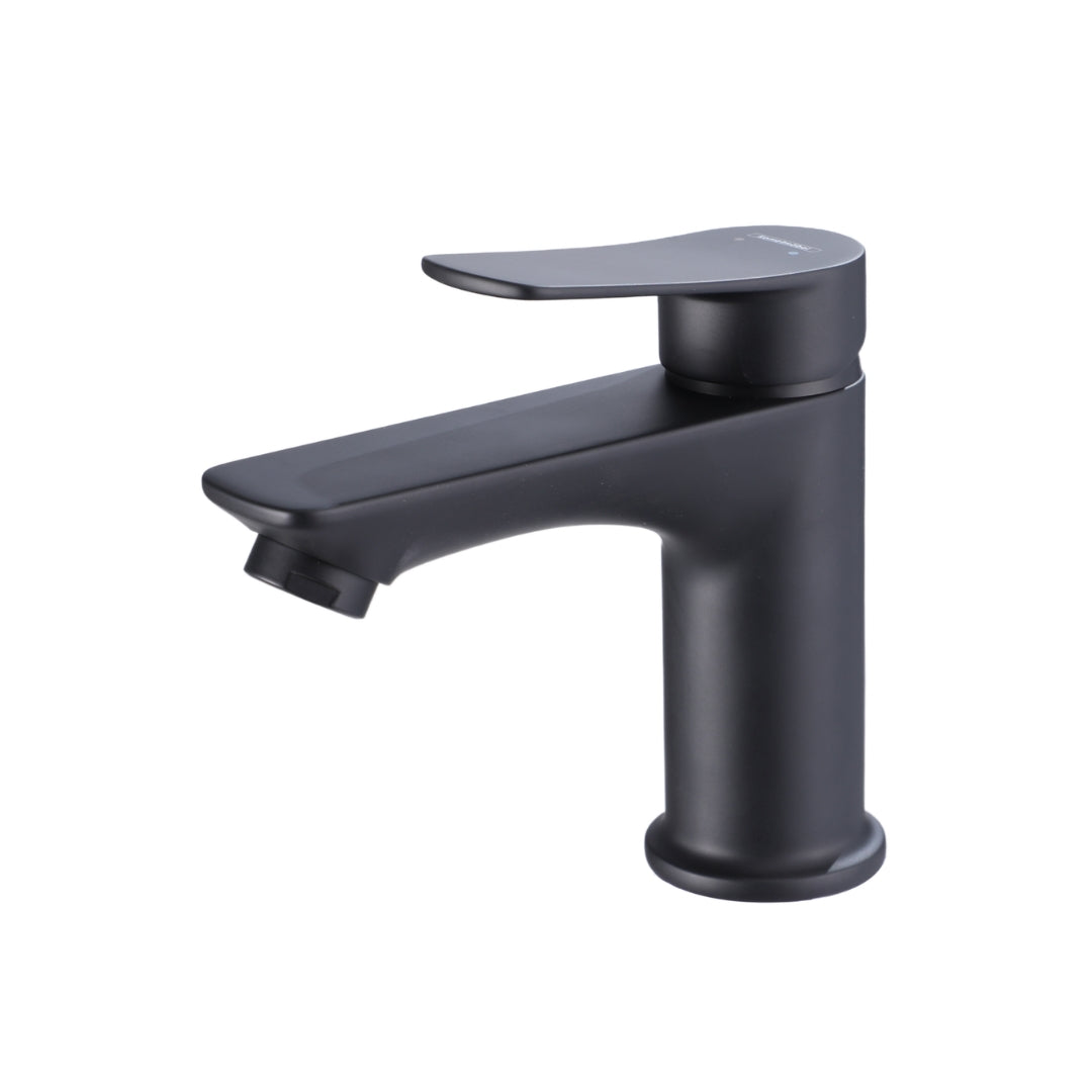 Waschbecken Armatur Schwarz, 15cm Höhe