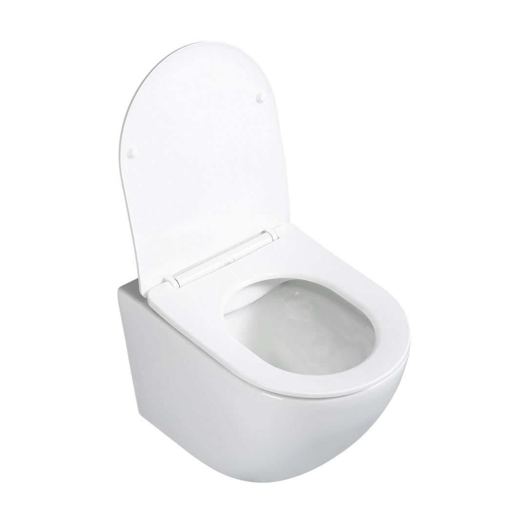 Toilettes suspendues avec chasse d'eau Tornado 360°, sans bride