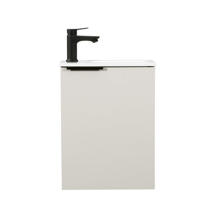 Ensemble lavabo WC invités MOLI 40 cm cachemire avec poignée