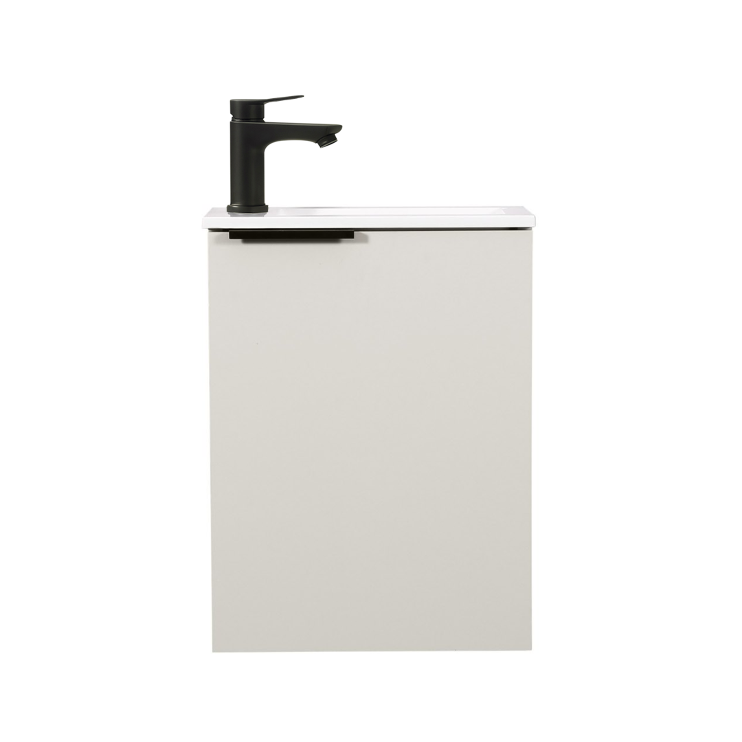 Ensemble lavabo WC invités MOLI 40 cm cachemire avec poignée