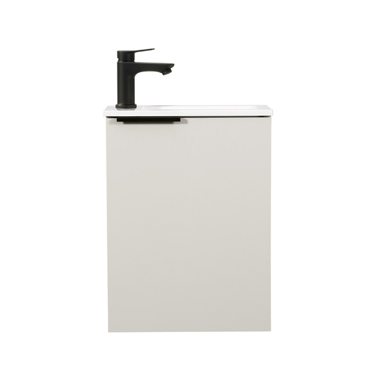 Ensemble lavabo WC invités MOLI 40 cm cachemire avec poignée