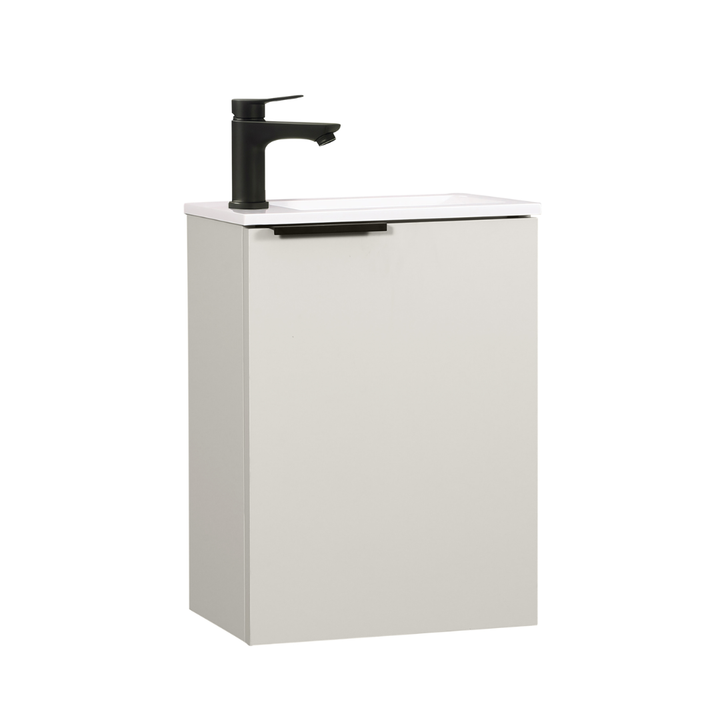 Ensemble lavabo WC invités MOLI 40 cm cachemire avec poignée