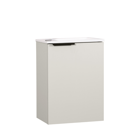 Ensemble lavabo WC invités MOLI 40 cm cachemire avec poignée