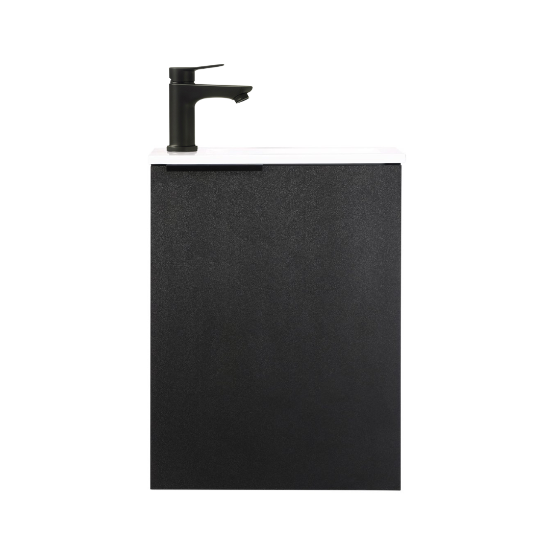 MOLI Gäste-WC Waschtisch Set 40cm Schwarz