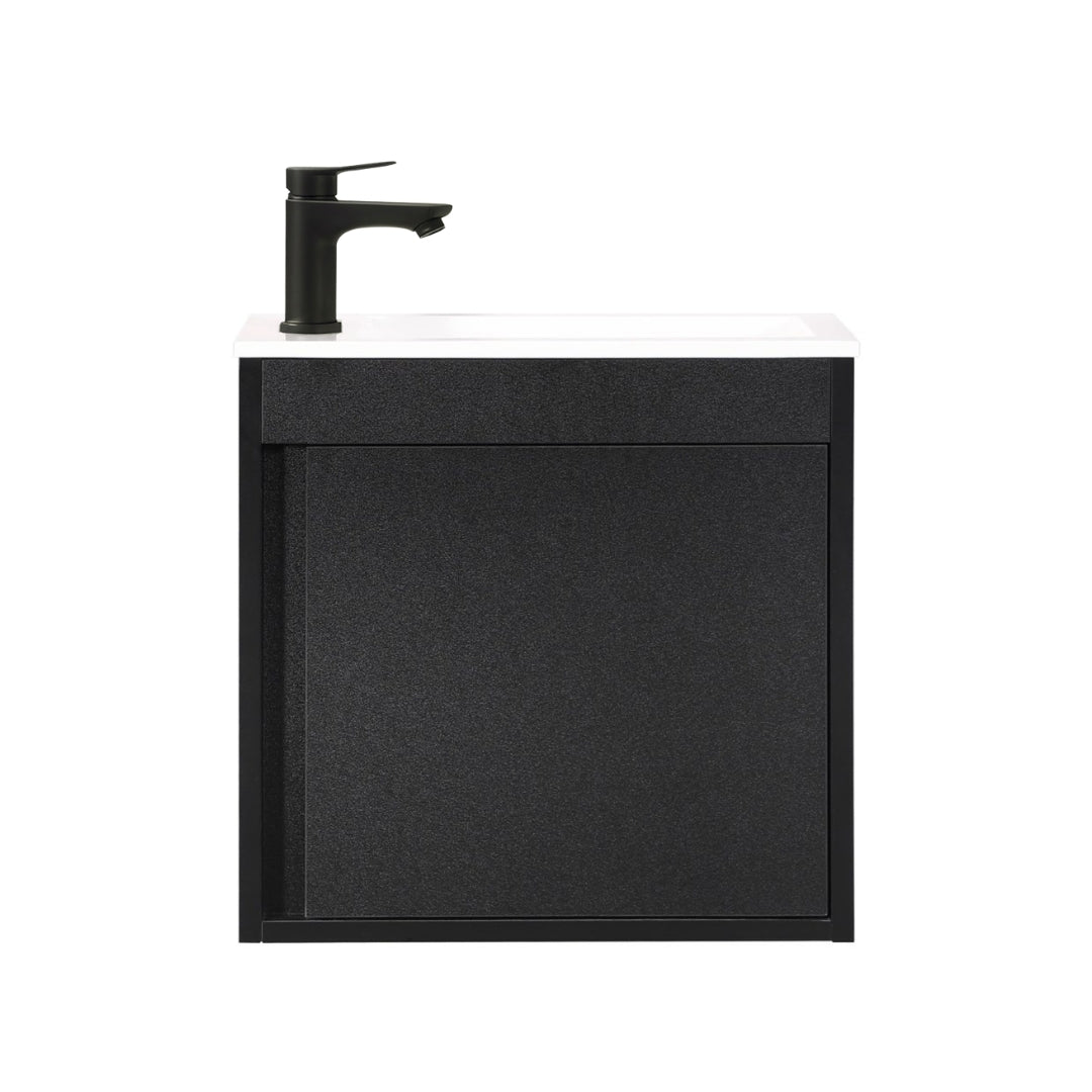 Ensemble lavabo WC invités NERO 50 cm noir