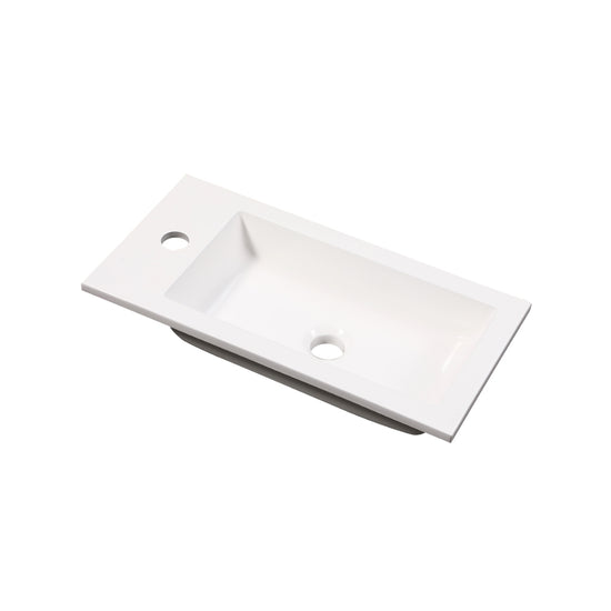 Ensemble lavabo WC invités NERO 50 cm noir/chêne