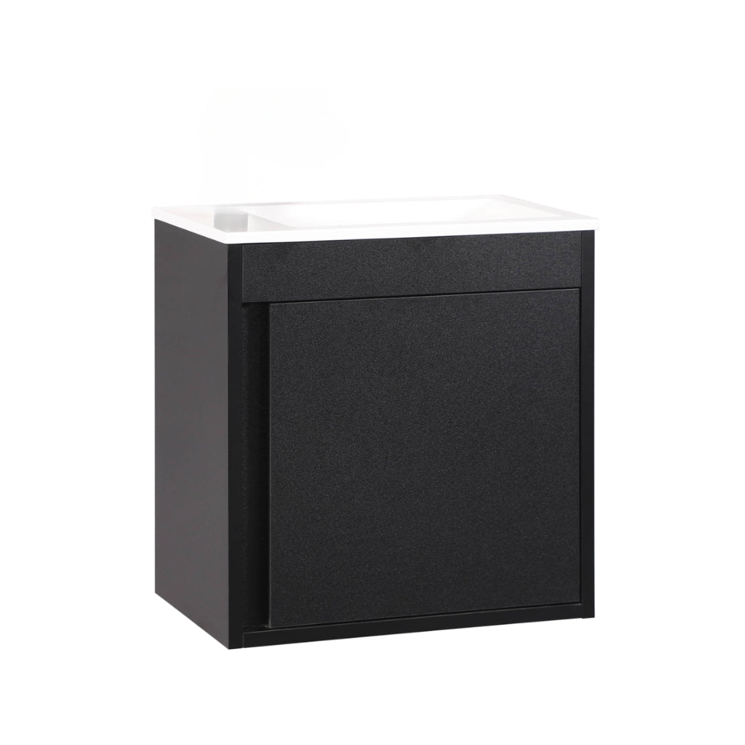 Ensemble lavabo WC invités NERO 50 cm noir