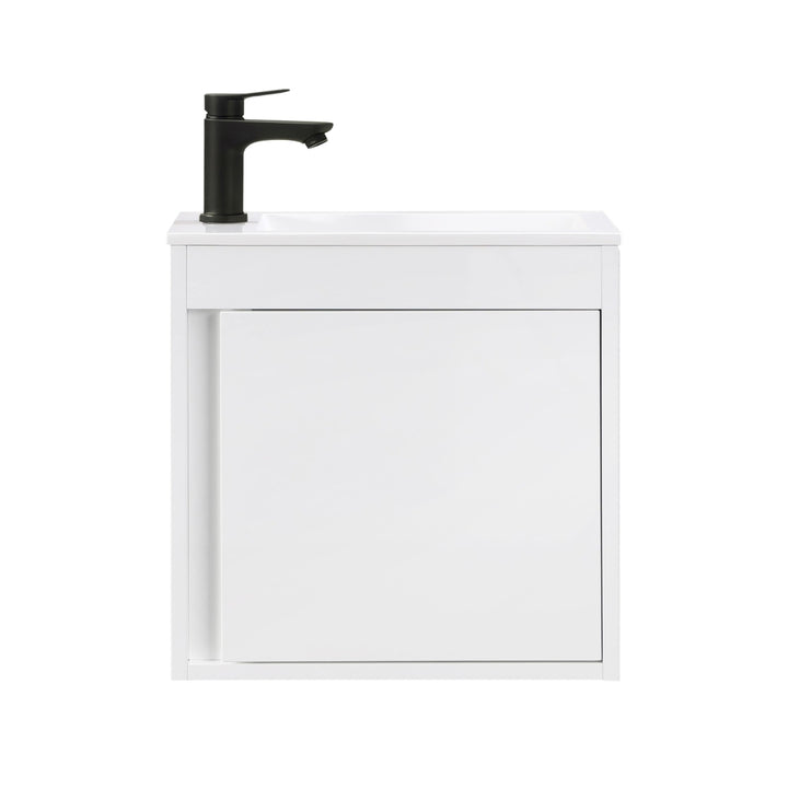 Ensemble lavabo WC invités NERO 50 cm blanc brillant