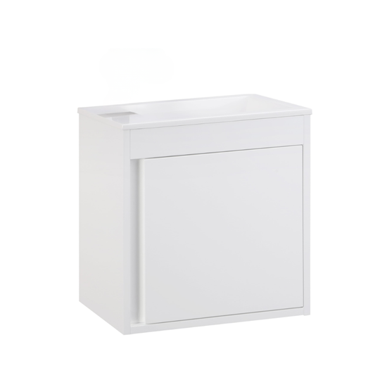 NERO Gäste-WC Waschtisch Set 50cm Weiß