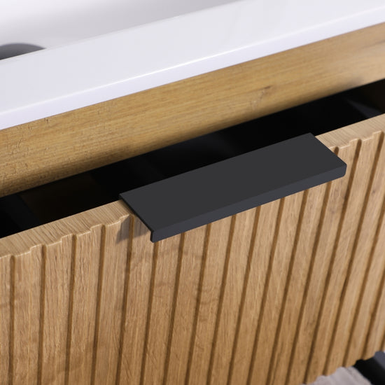 Lavabo ORLO 60cm 2 en chêne à fermeture amortie avec poignée