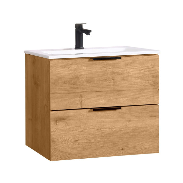 Lavabo ORLO 60cm 2 en chêne à fermeture amortie avec poignée